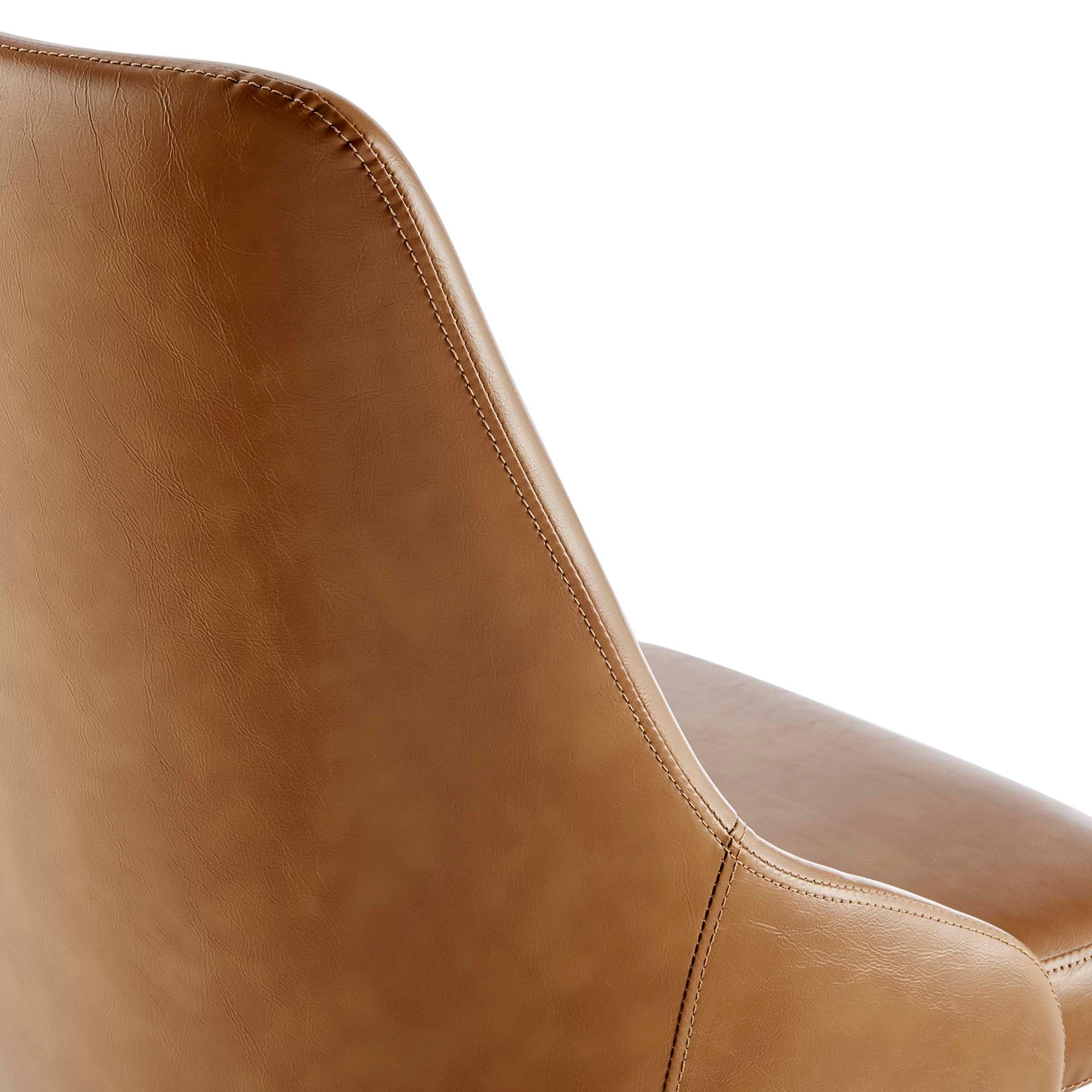 Designate Swivel Vegan Leather Office Chair - Image 5