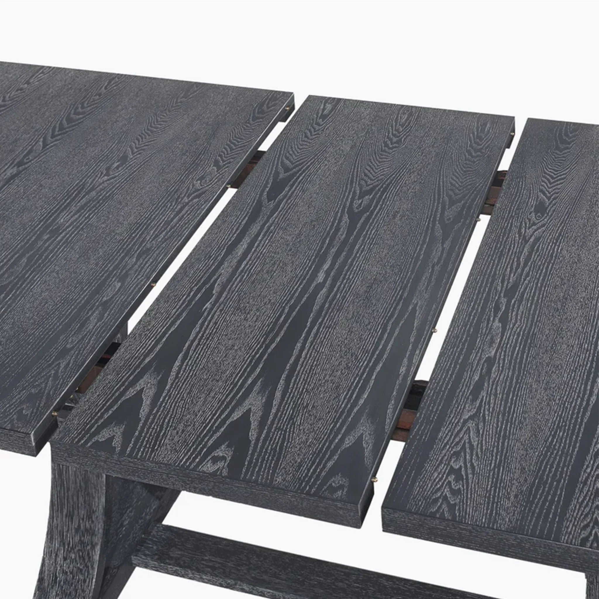 Devingo Extendable Dining Table Rustic Style - Gray - Image 2