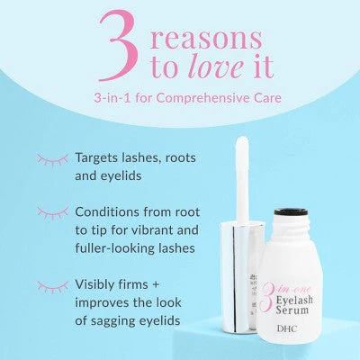 DHC 3-in-1 Eyelash Serum for Lashes, Roots, and Eyelids 0.80 fl oz - Image 5