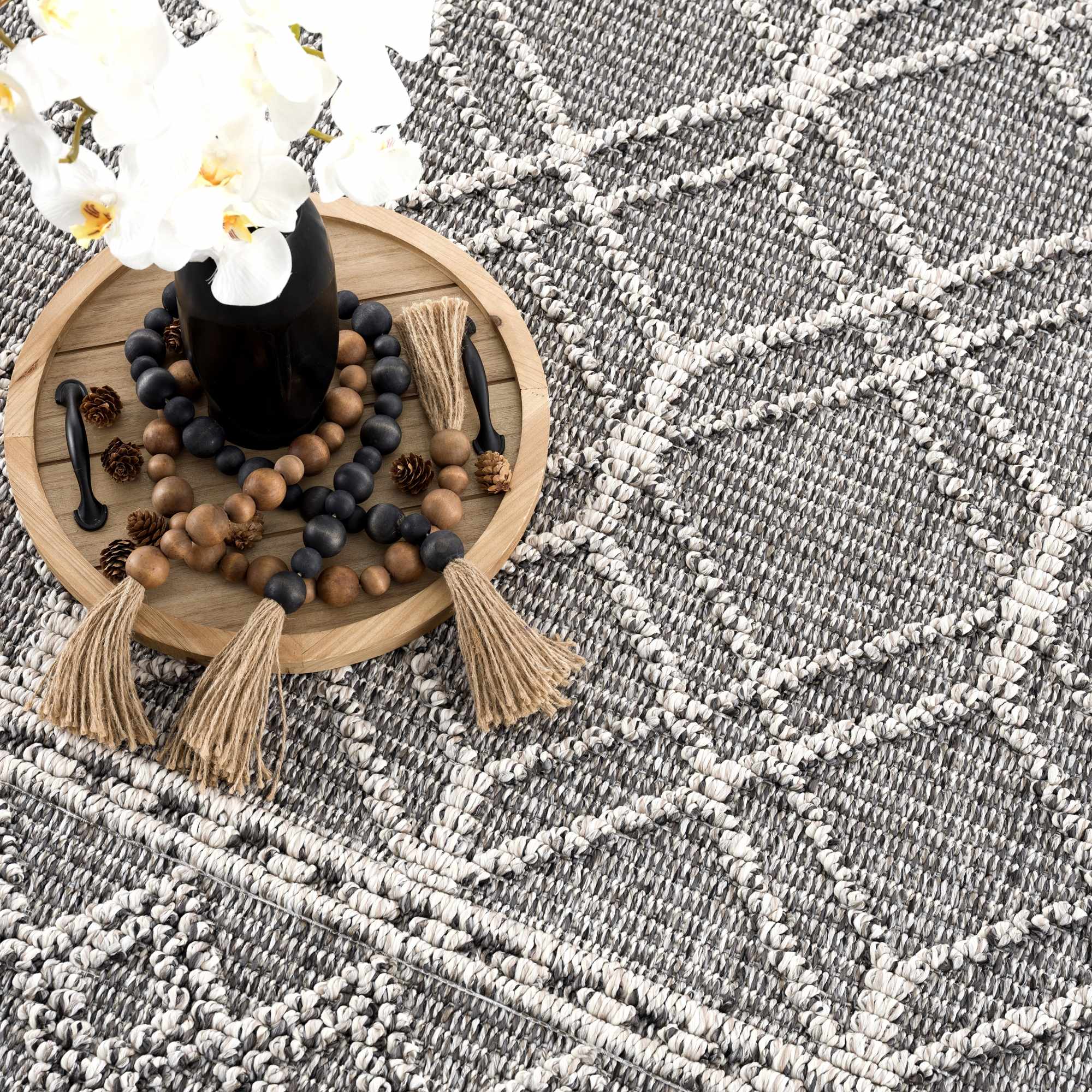 Diah Black & Bone Area Rug - Clearance - Image 13