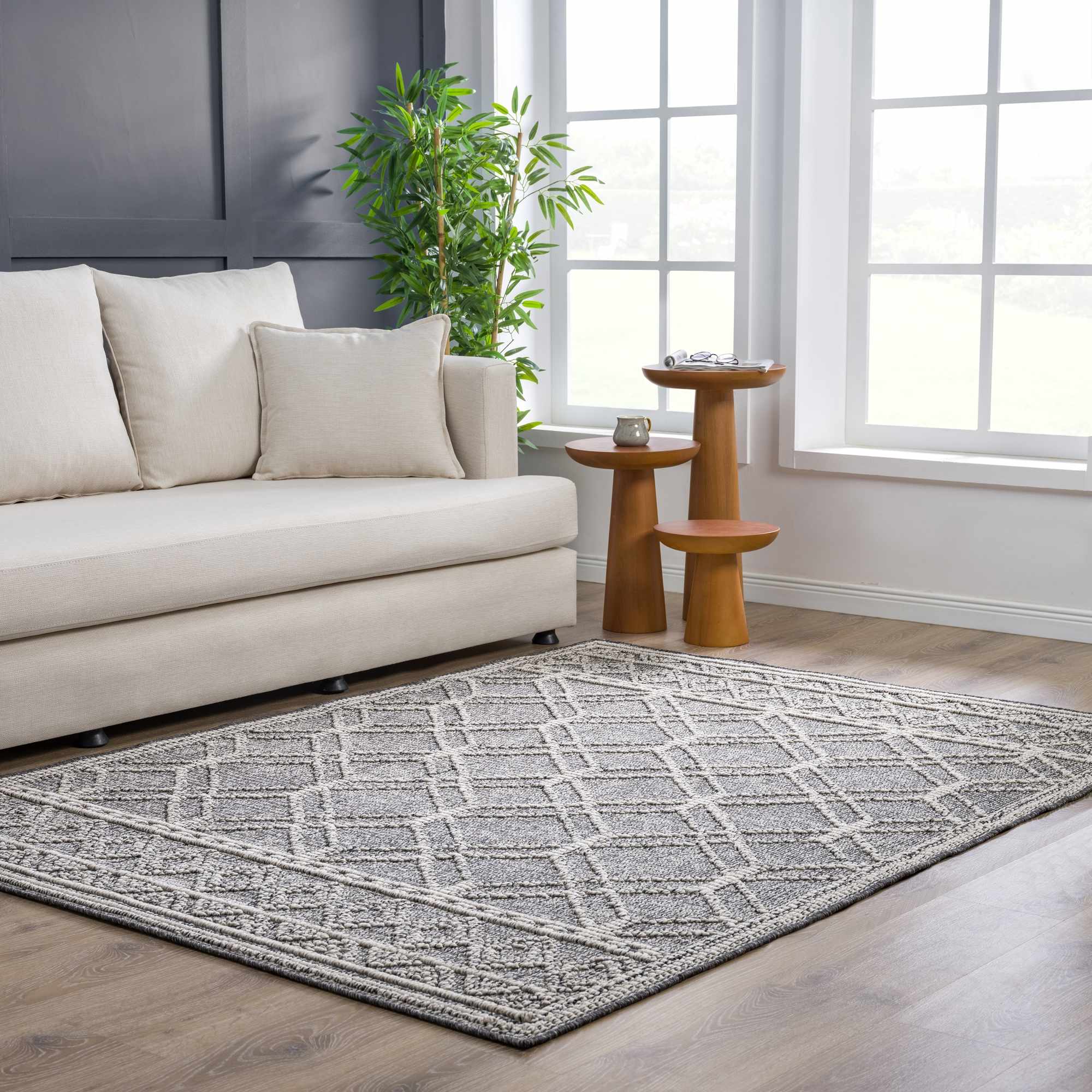 Diah Black & Bone Area Rug - Clearance - Image 15