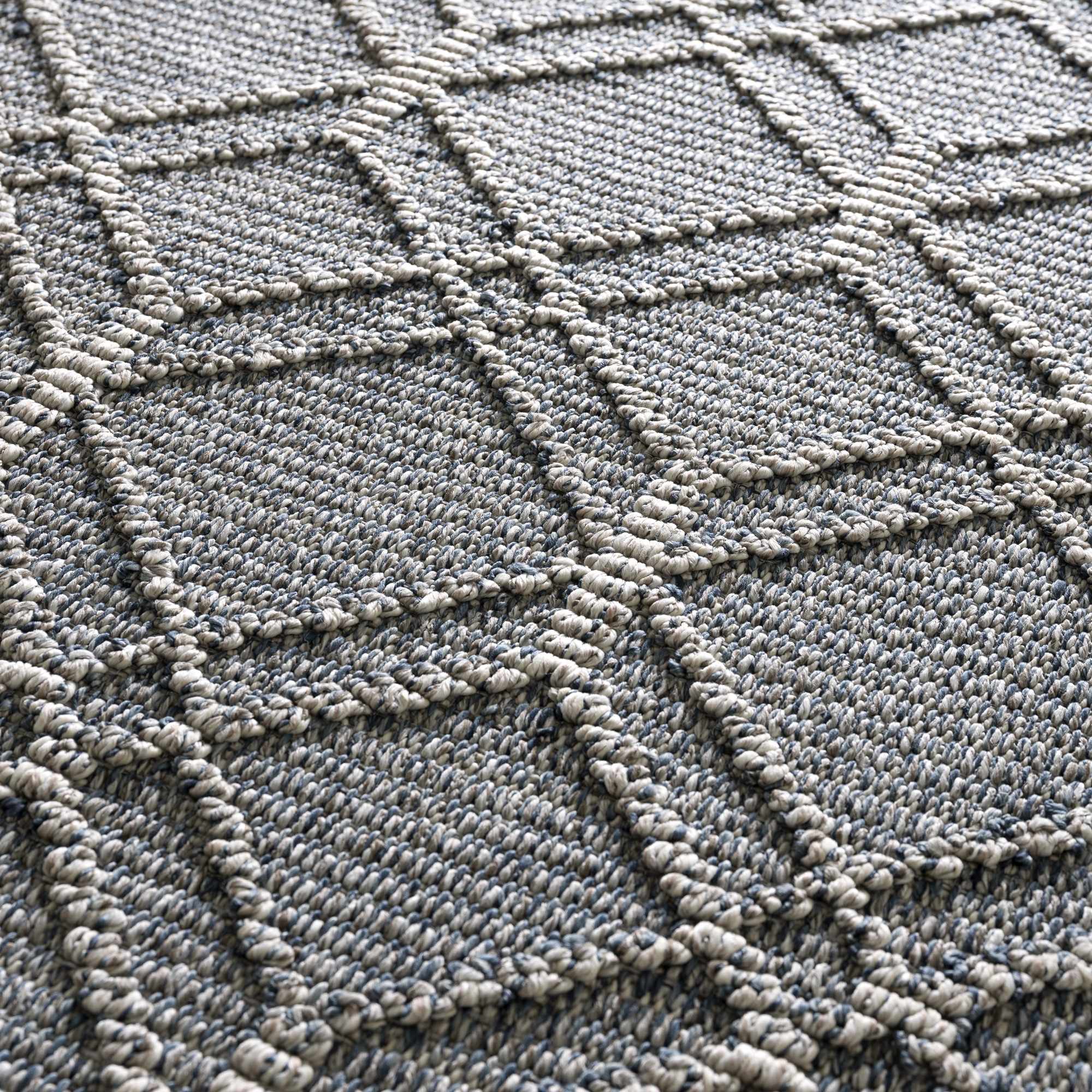 Diah Gray Blue & Bone Area Rug - Clearance - Image 15