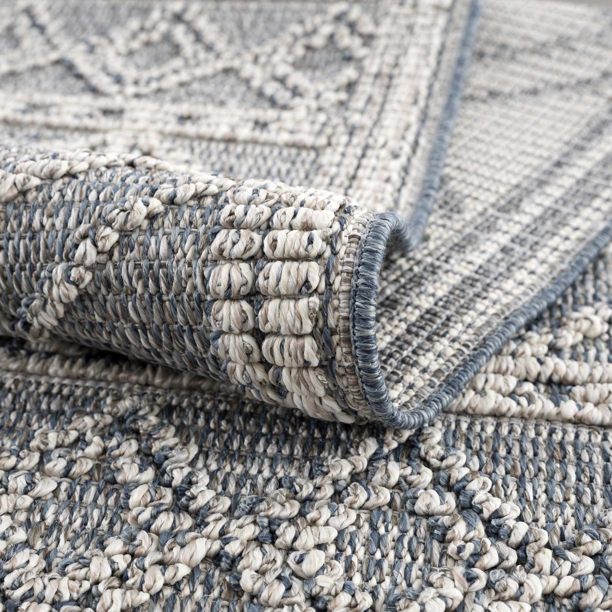 Diah Gray Blue & Bone Area Rug - Clearance - Image 16