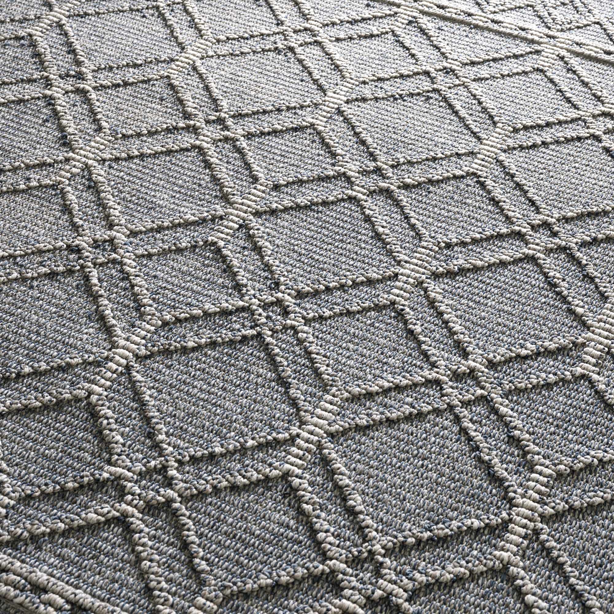 Diah Gray Blue & Bone Area Rug - Clearance - Image 18