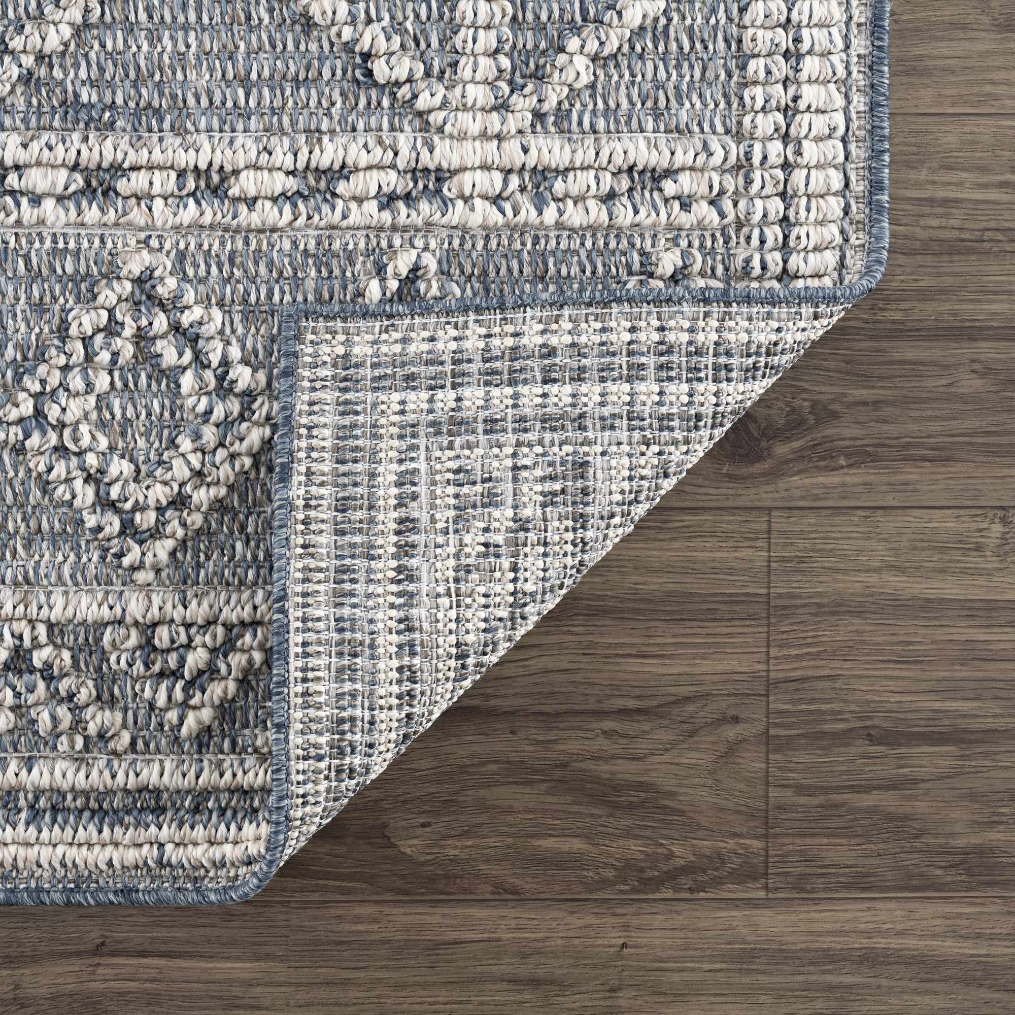 Diah Gray Blue & Bone Area Rug - Clearance - Image 5