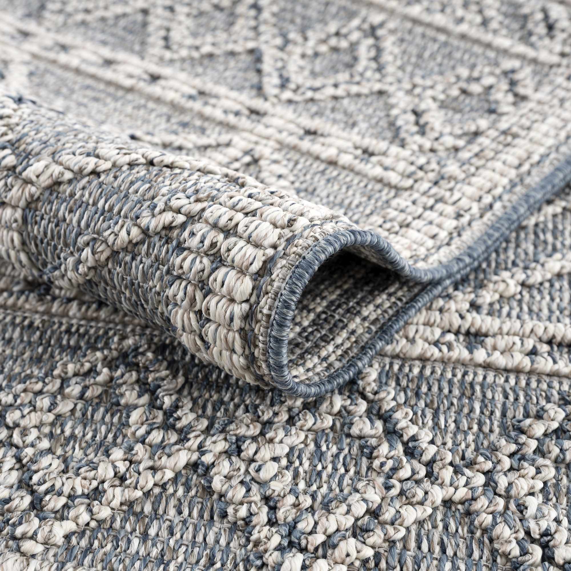 Diah Gray Blue & Bone Area Rug - Clearance - Image 6