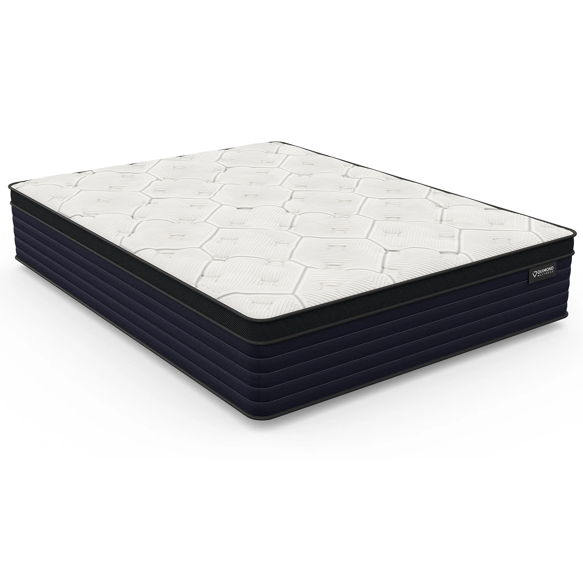 Diamond Cleo Cool Copper Memory Foam Hybrid Mattress - Queen 14" Firm - Image 2