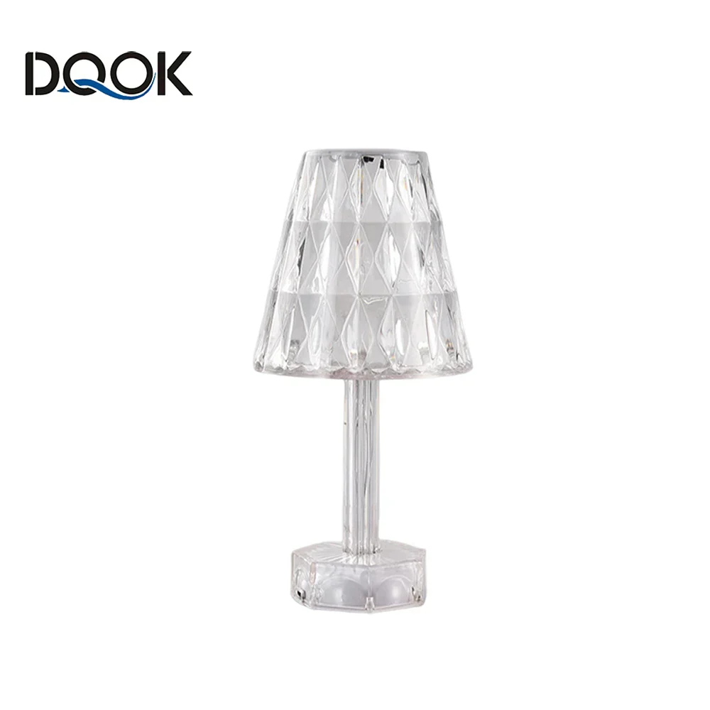 Diamond Crystal Projection Night Light USB Touch Control Bedside Desk Lamp Decor - Image 2