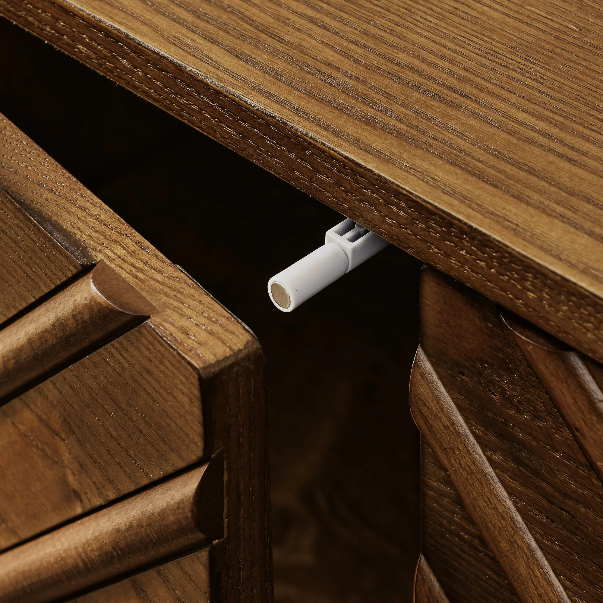 Diamond Fluted Sideboard Storage Cabinet with Adjustable Shelves - Image 8