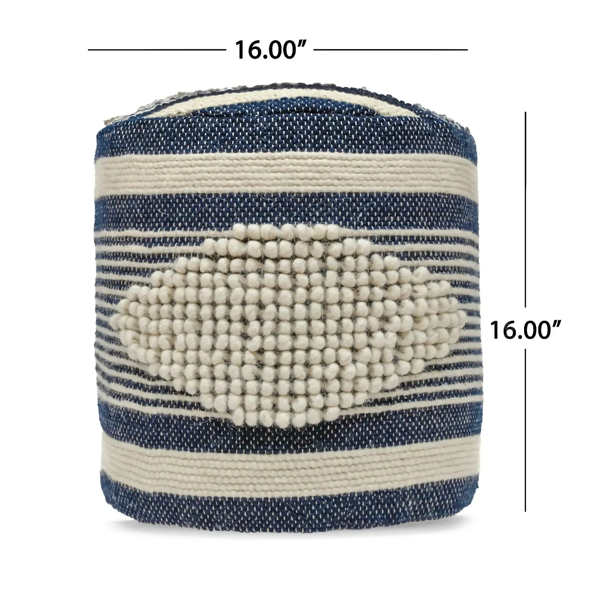 Diamond Handcrafted Cylindrical Pouf - Image 14