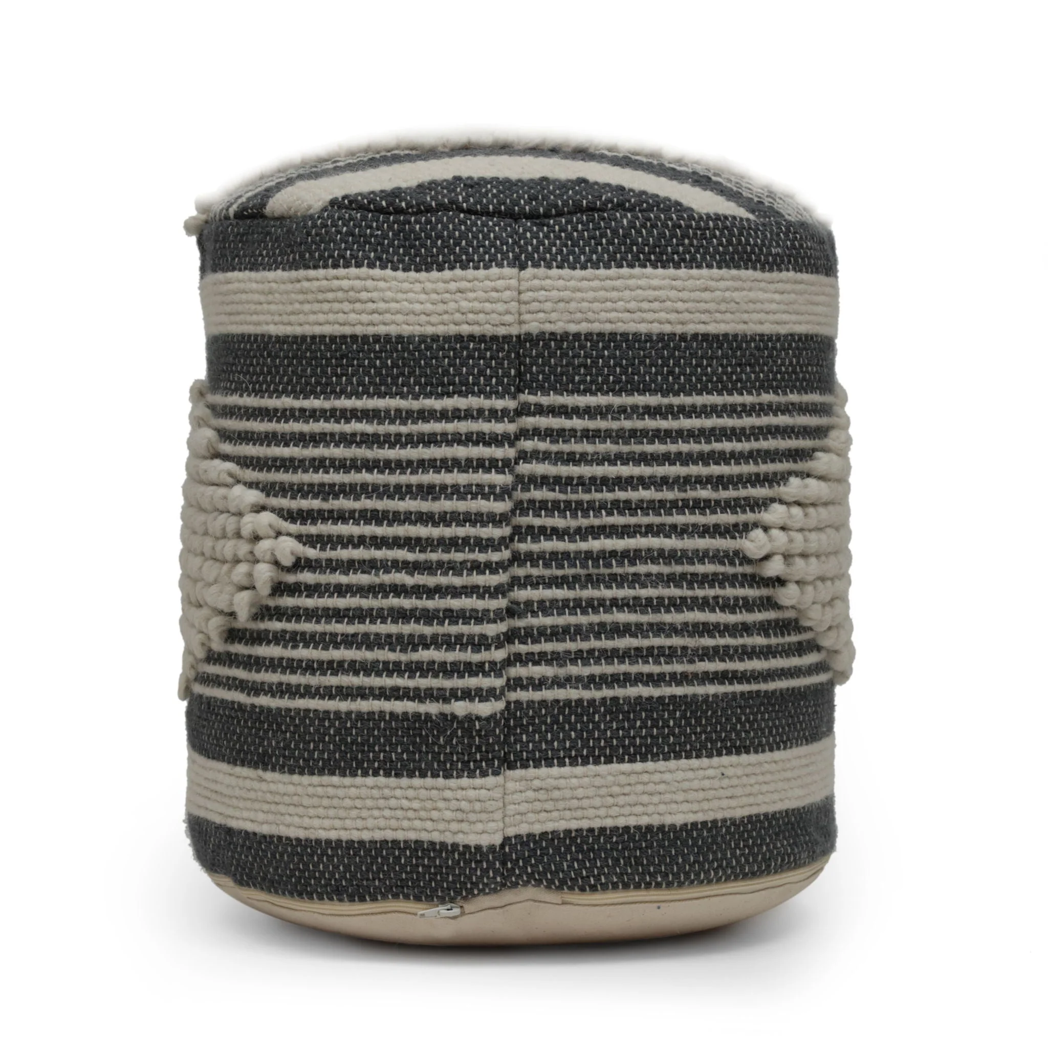 Diamond Handcrafted Cylindrical Pouf - Image 3