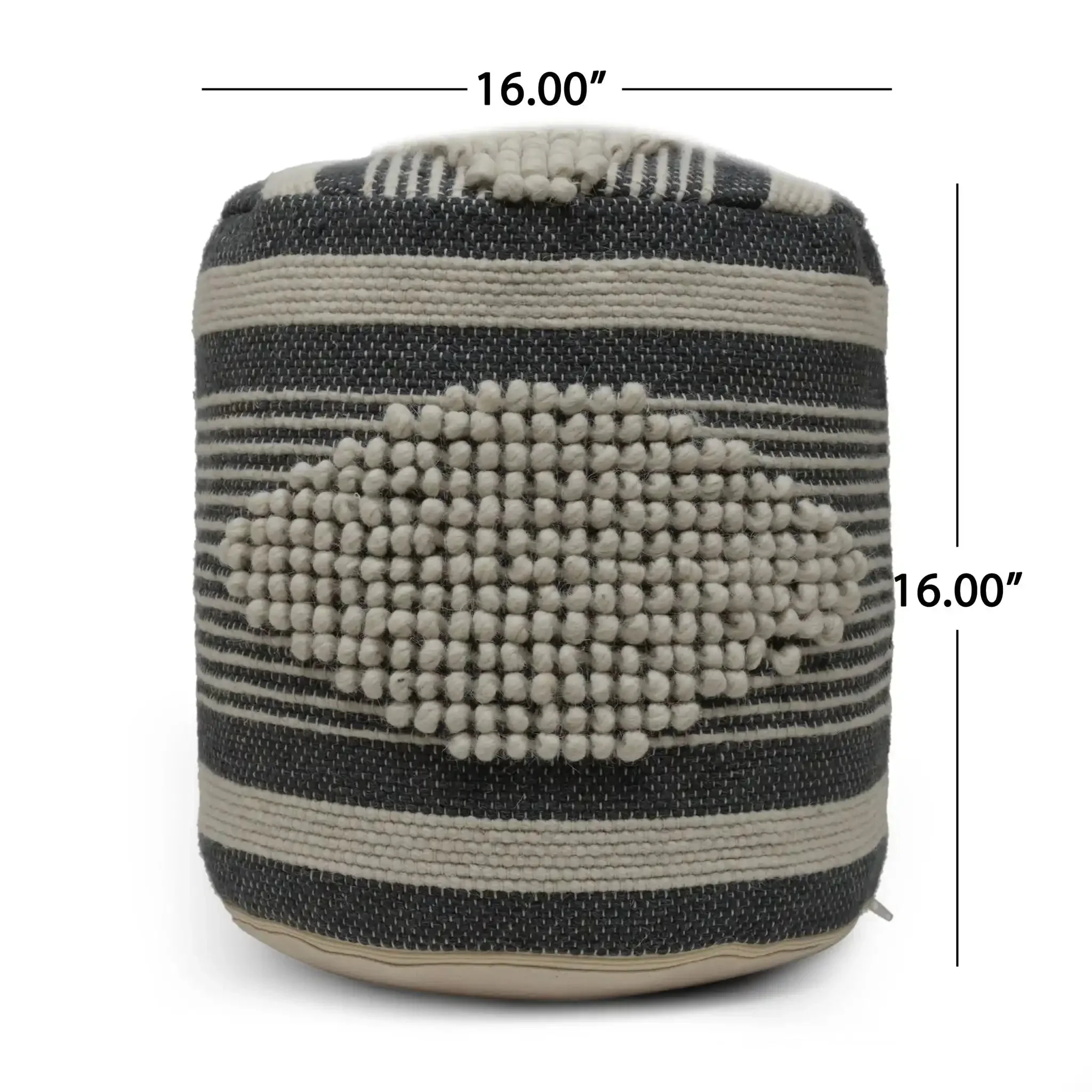 Diamond Handcrafted Cylindrical Pouf - Image 9