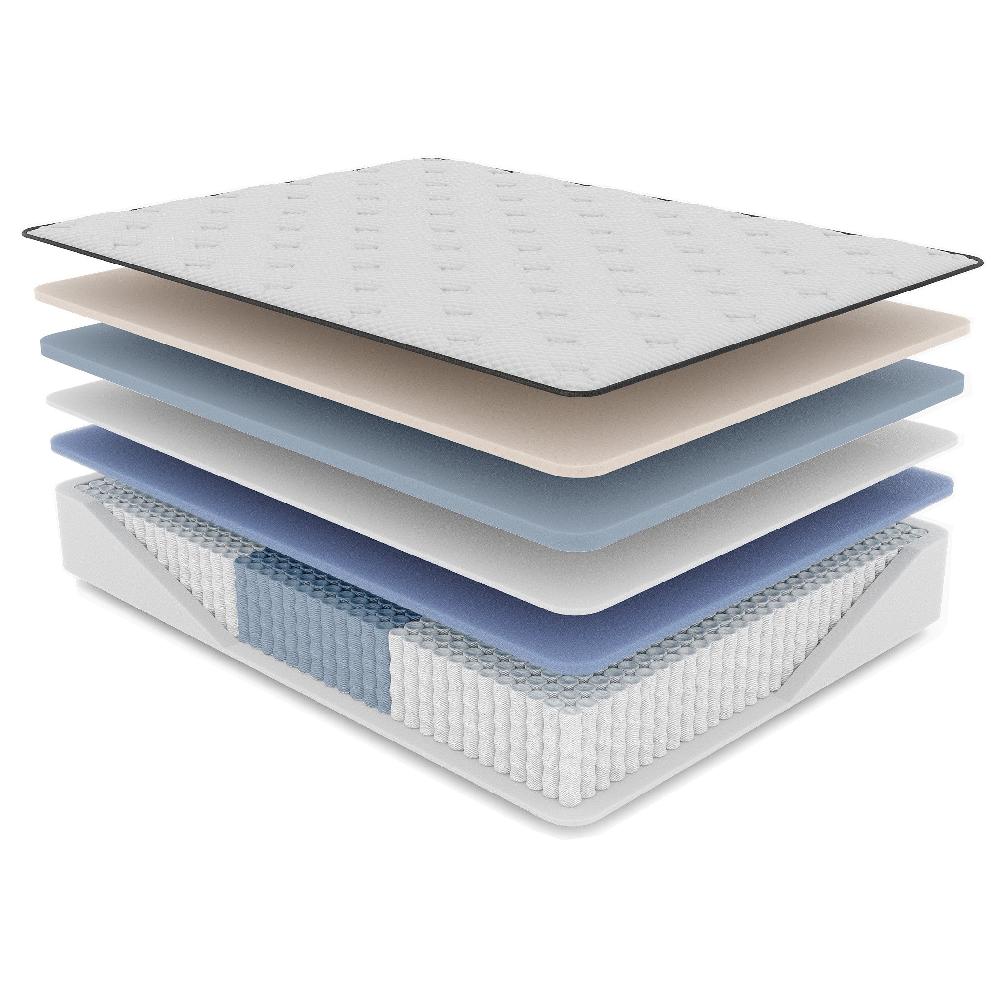 Diamond Hughes Twin XL Latex Hybrid Mattress with Euro-Top 14.5 Inch - Image 3