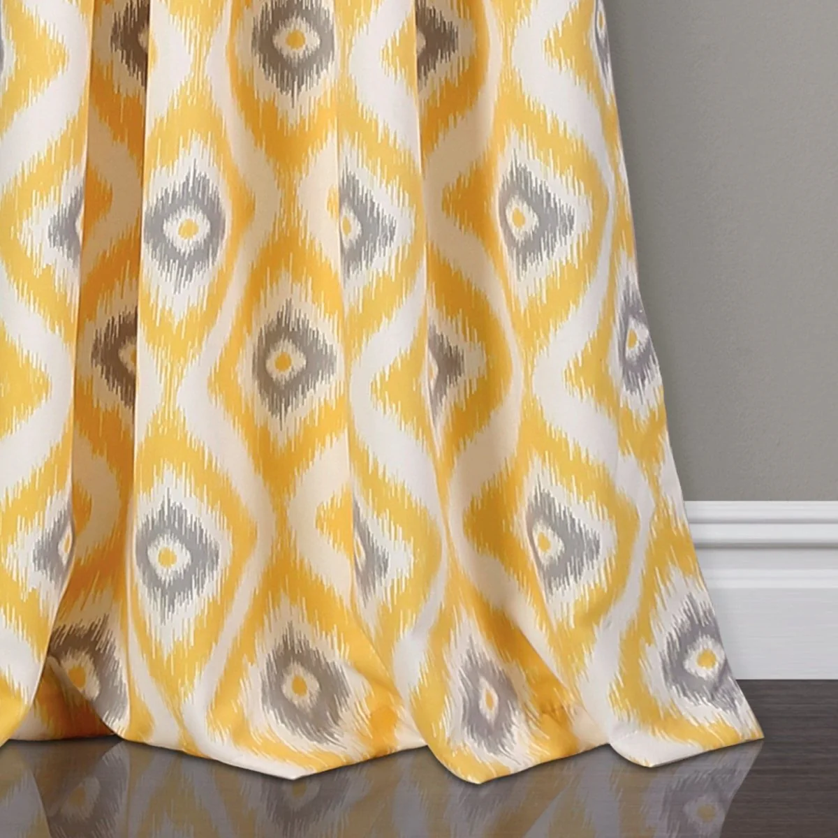 Diamond Ikat Light Filtering Window Curtain Set - Image 10