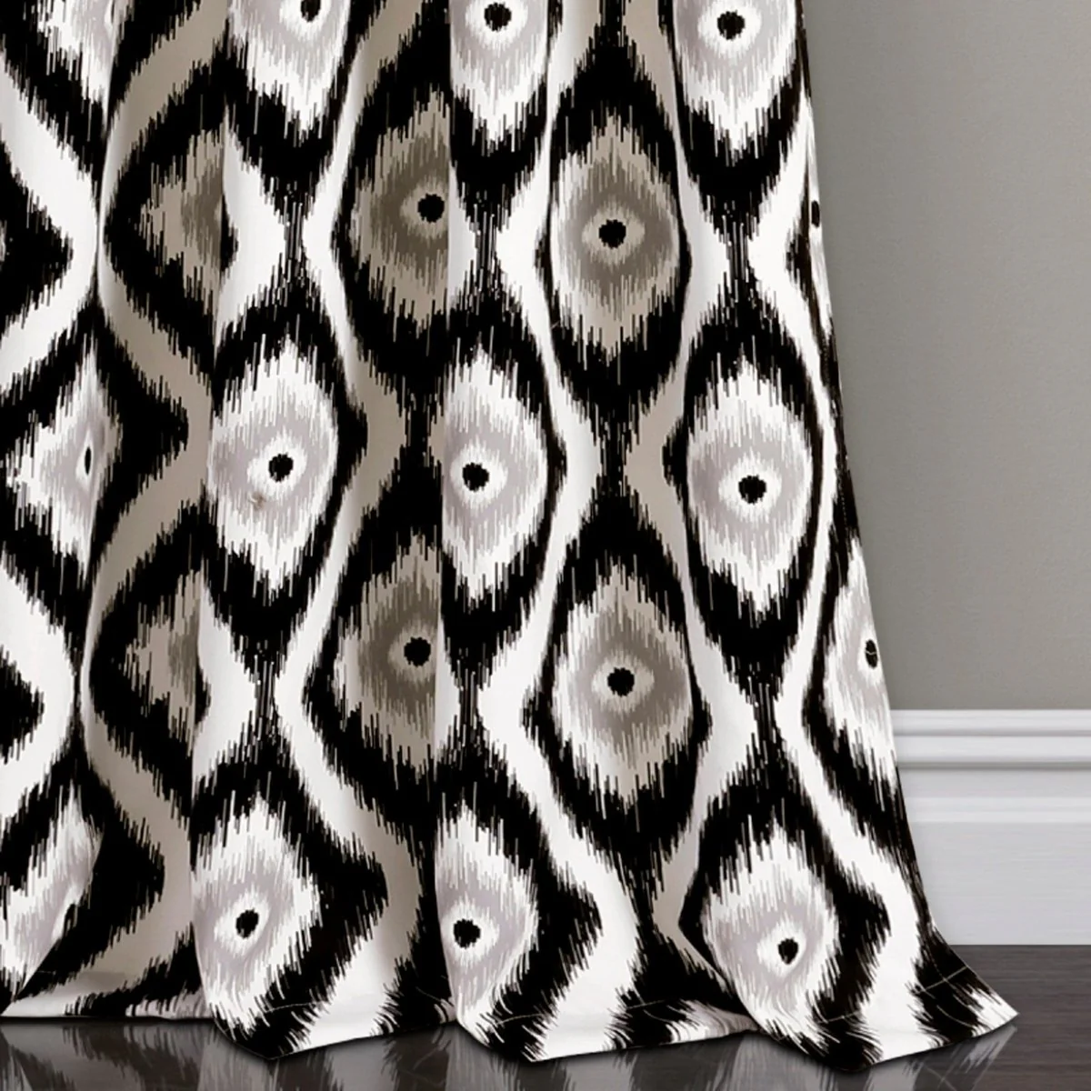 Diamond Ikat Light Filtering Window Curtain Set - Image 11