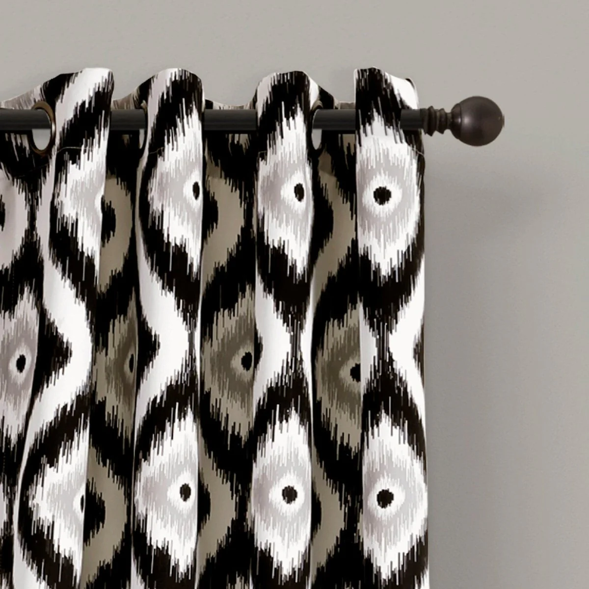 Diamond Ikat Light Filtering Window Curtain Set - Image 7