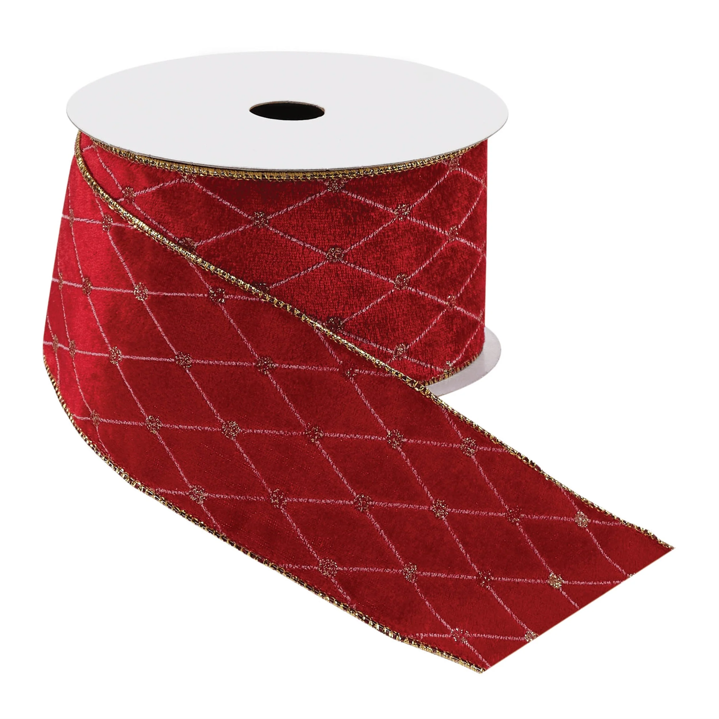 Diamond Pattern Wired Ribbon 2.5" x 5 Yds. - Image 2