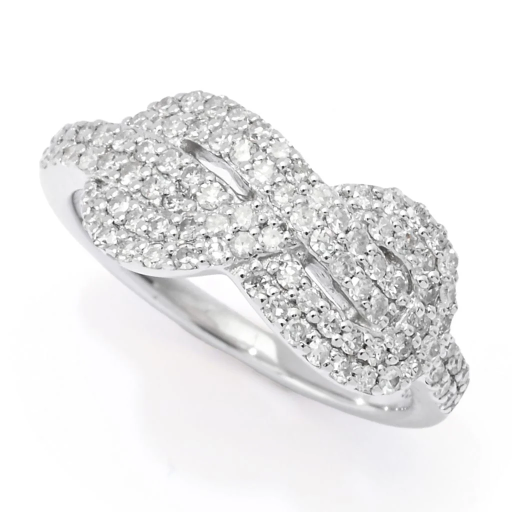 Diamond Treasures Sterling Silver 0.60ctw Diamond "Infinity" Ring - Image 4