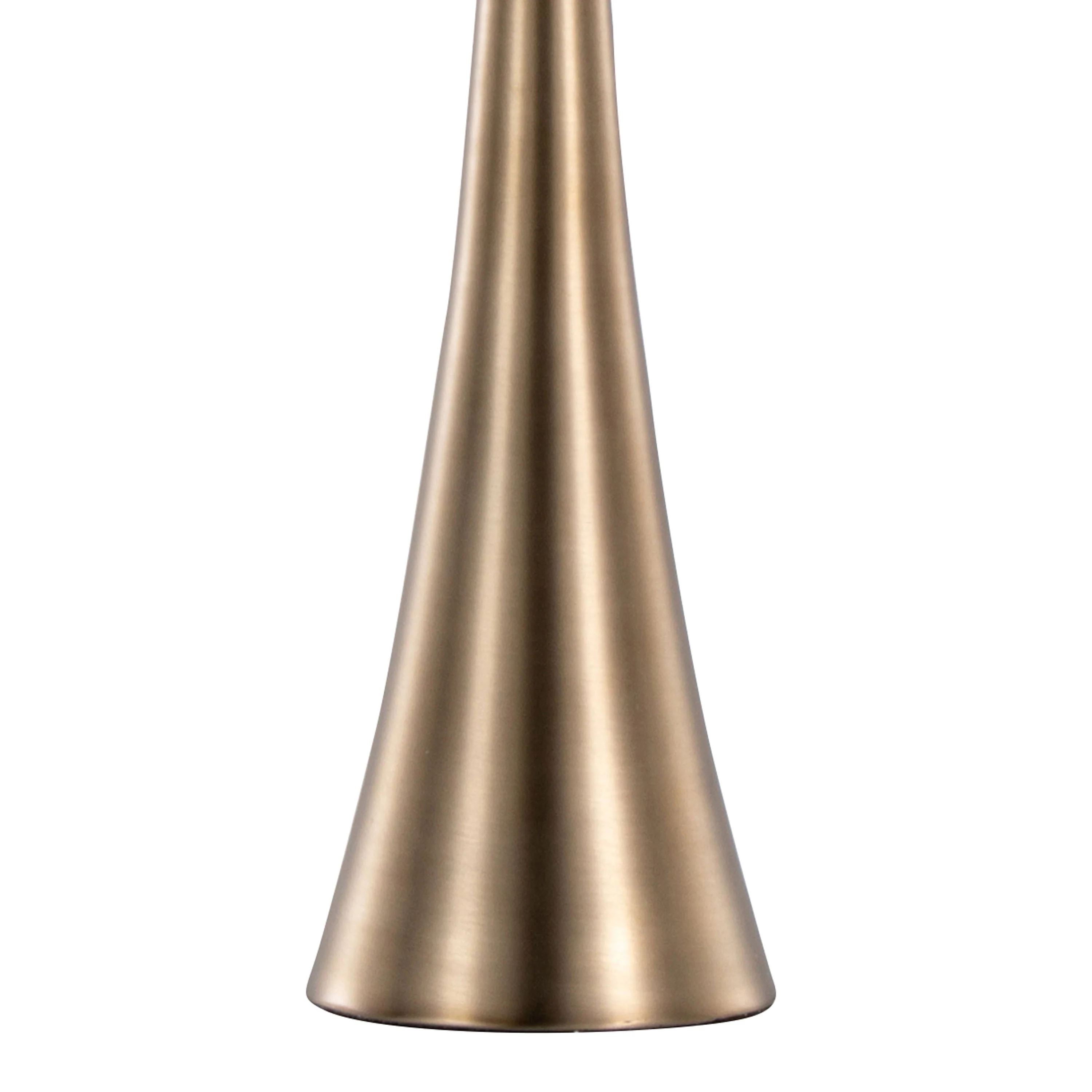Diana 29" Contemporary Metal Table Lamp Set - Matte Golden Bronze & White Linen Shade - Image 4