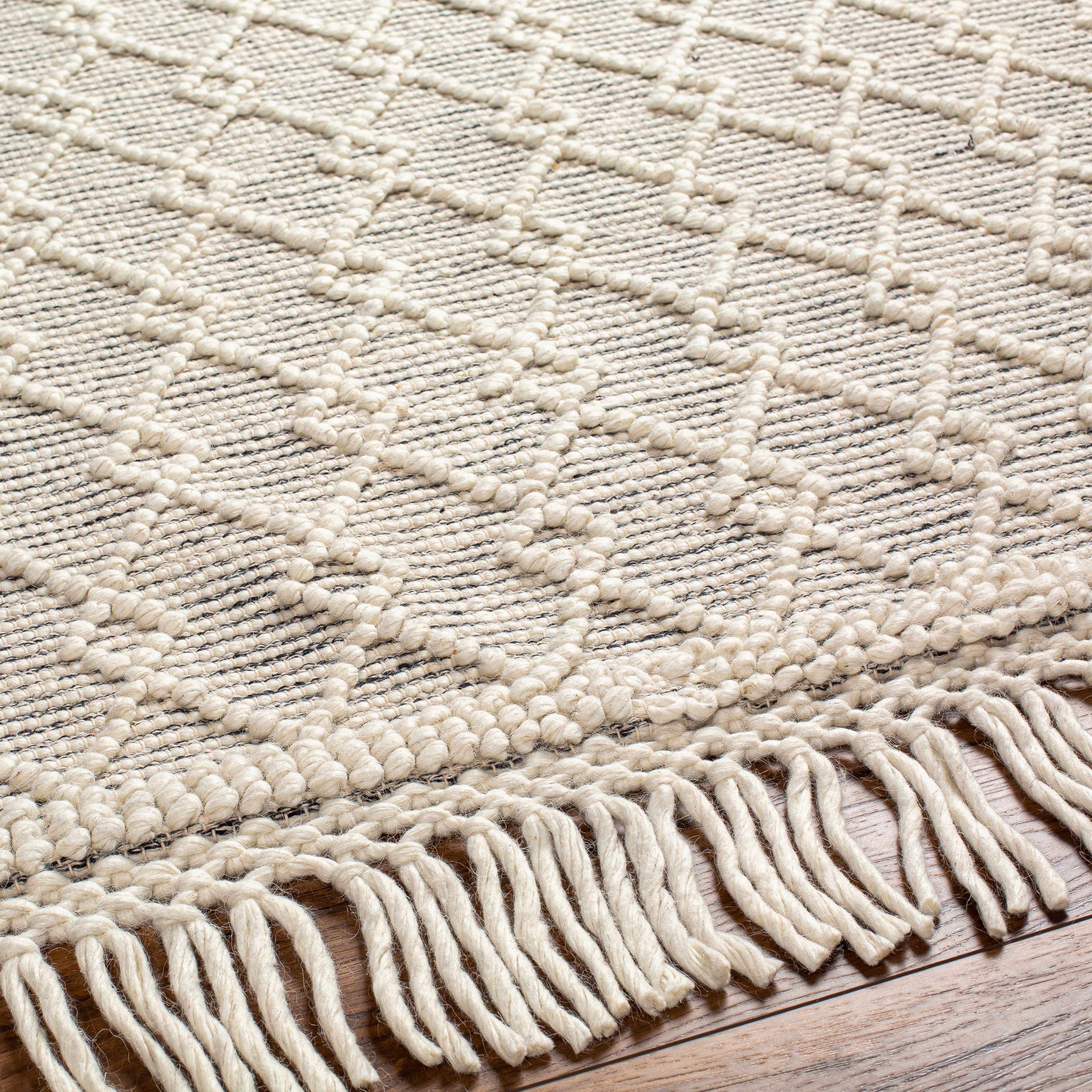 Diata Wool Rug with Tassels - Clearance - Image 7