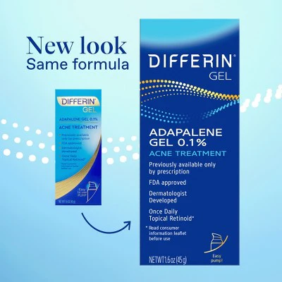 Differin Retinoid Acne Treatment Adapalene Gel 0.1% 45g - Image 3