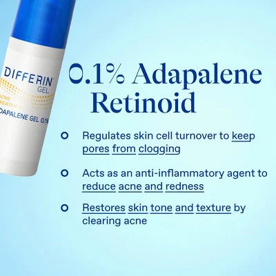 Differin Retinoid Acne Treatment Adapalene Gel 0.1% 45g - Image 8