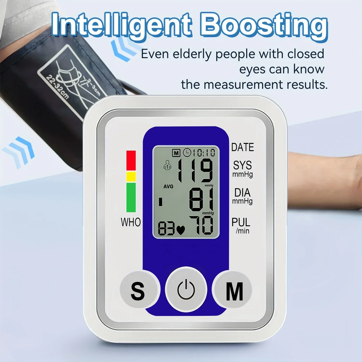 Digital Arm Cuff Device – Automatic LCD Display with USB Power and Wraparound Fit - Image 3