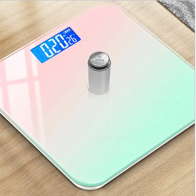 Digital Bathroom Scale Glass LED Display Body Weight Scale Smart Electronic Balance - Image 4
