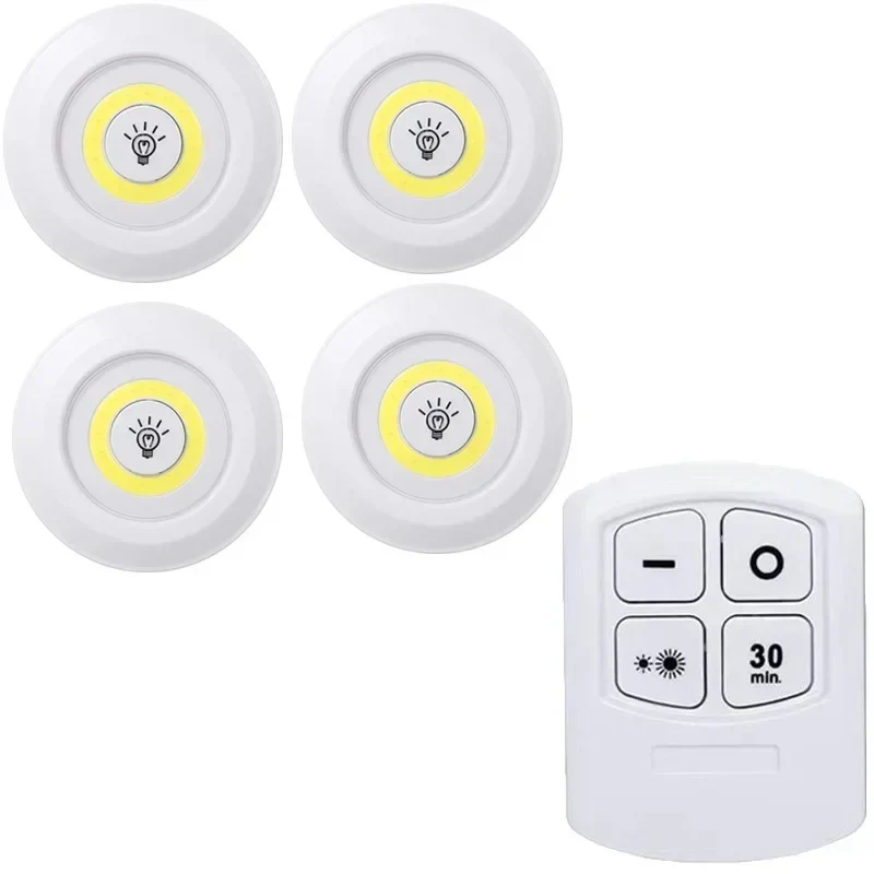 Dimmable LED Under Cabinet Light Remote Battery Operated Closet Night Lamp - Image 11