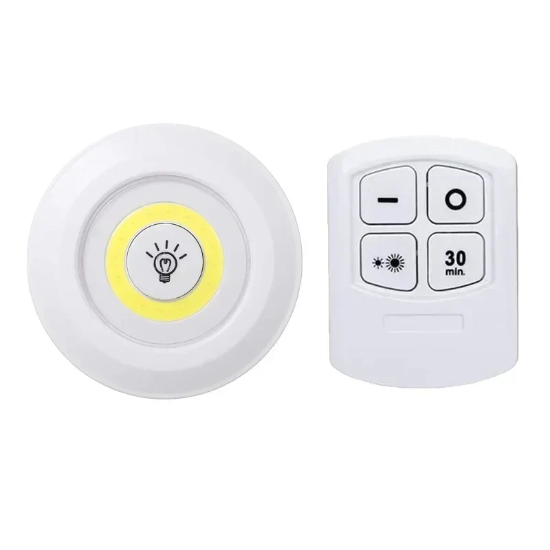 Dimmable LED Under Cabinet Light Remote Battery Operated Closet Night Lamp - Image 9