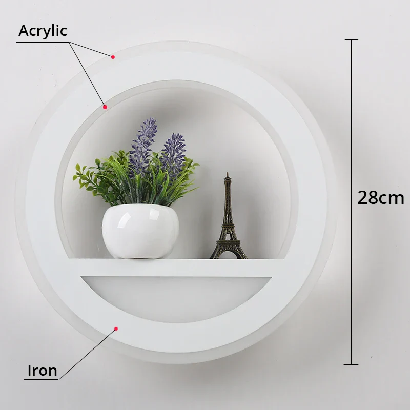 Dimmable LED Wall Light Remote Control Modern Bedroom Living Room AC90-220V - Image 2