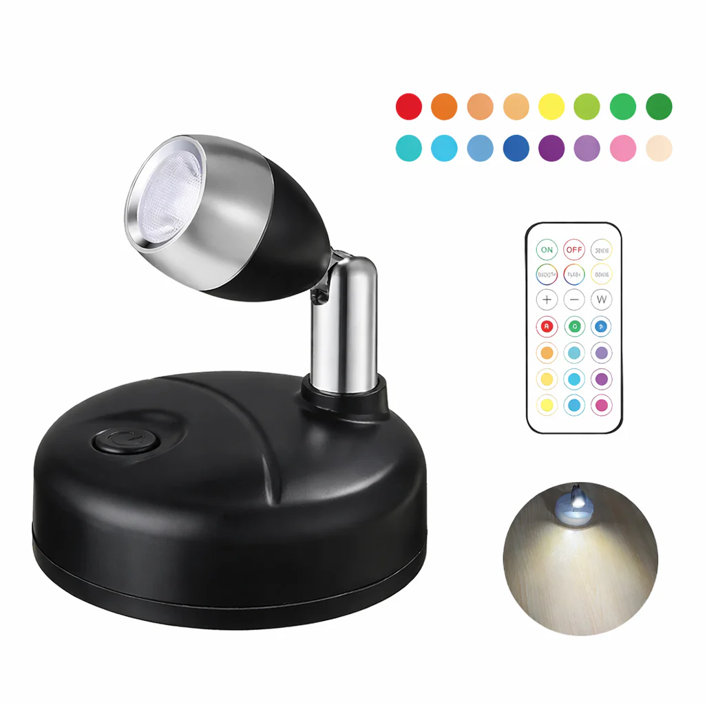 Dimmable LED Wall Sconce Remote Control 360° Rotating Bedroom Hallway Light - Image 10