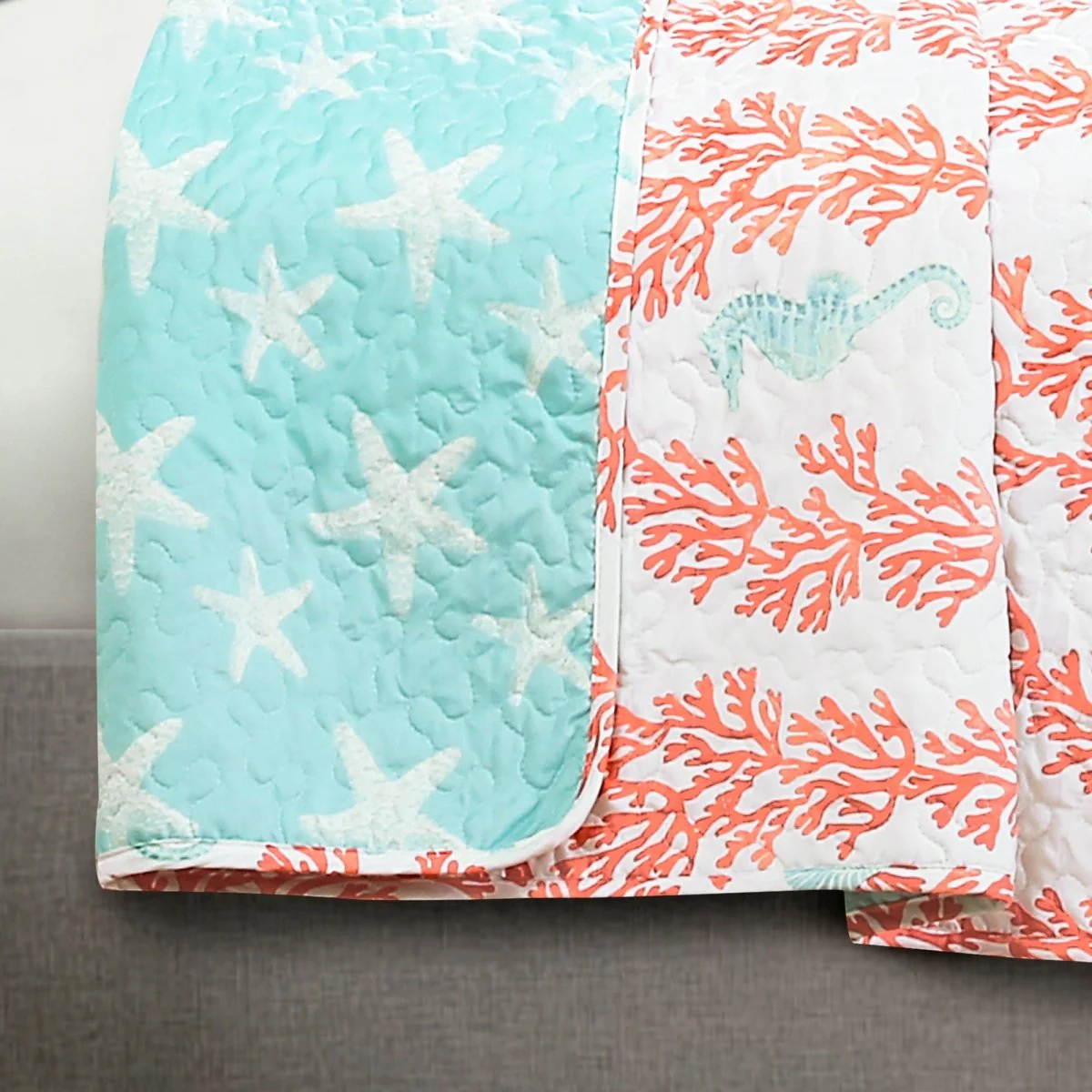 Dina Coral Quilt 3 Piece Set - Image 4