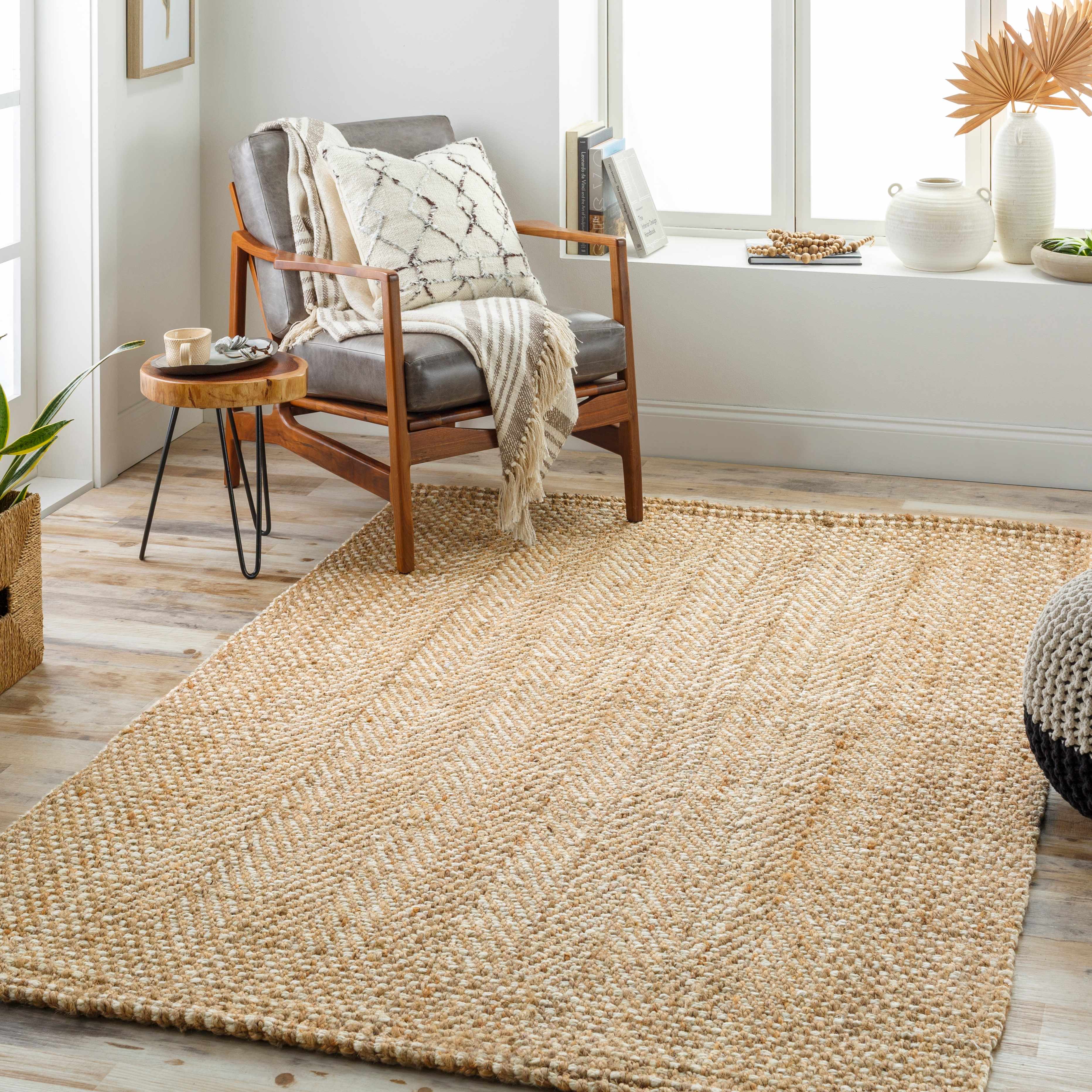 Dinah Natural Textured Jute Rug - Image 2