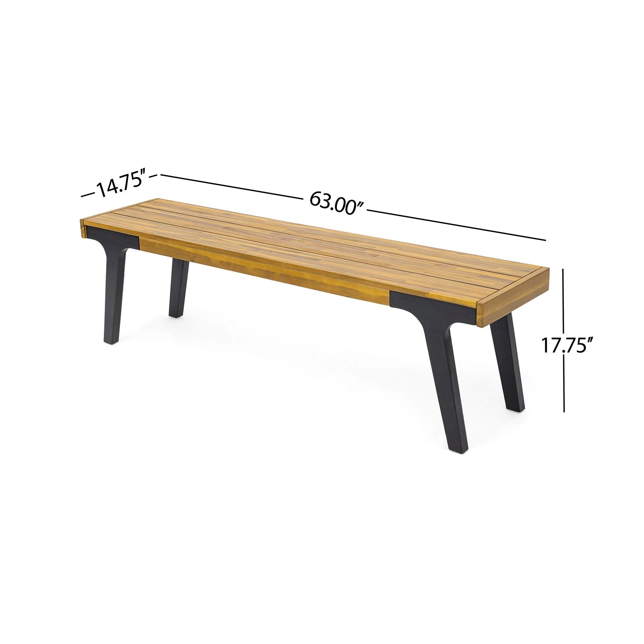 Dining Bench (Set of 2) - Teak - Image 2