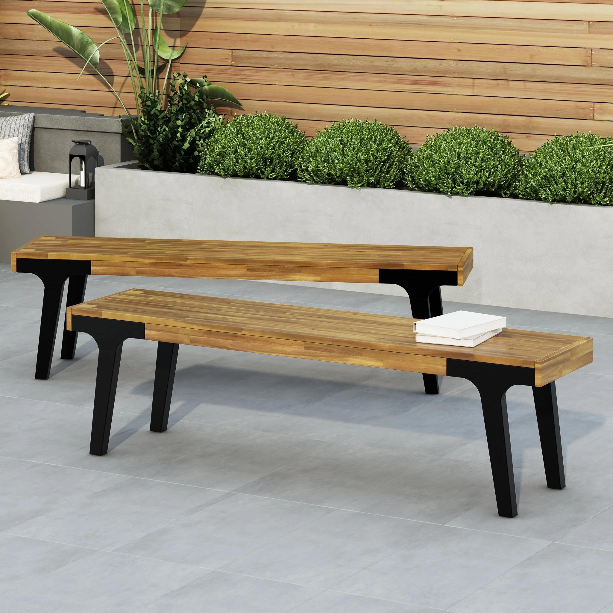 Dining Bench (Set of 2) - Teak - Image 3