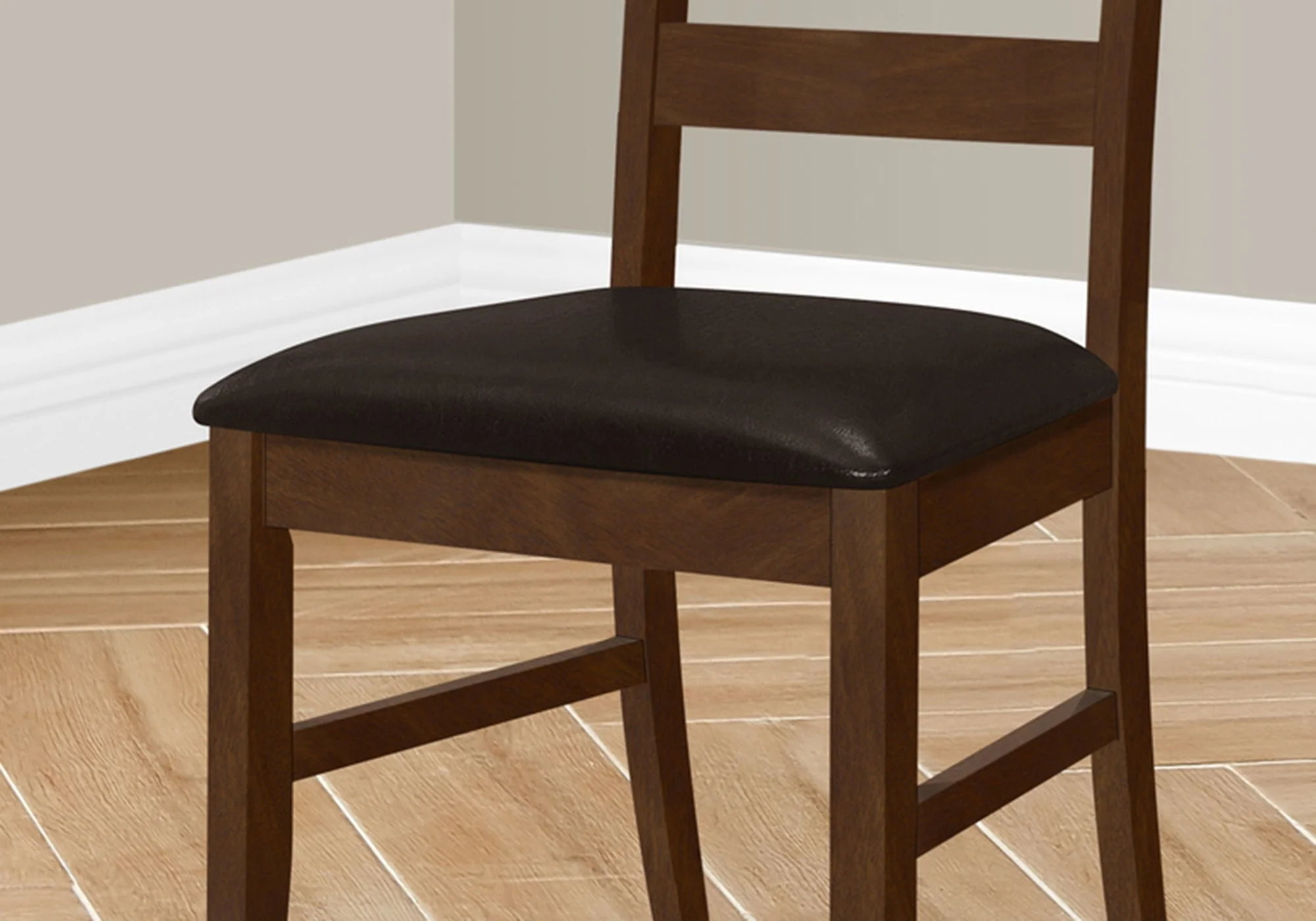 Dining Chair, Dining Room, Side, Upholstered, Transitional (Set of 2) - Brown - Image 3