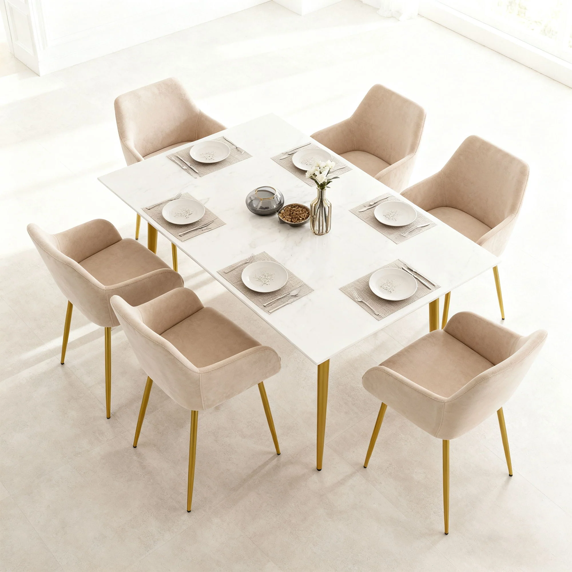 Dining Chair Set For Dining Rooms (Set of 2) - Beige - Image 2