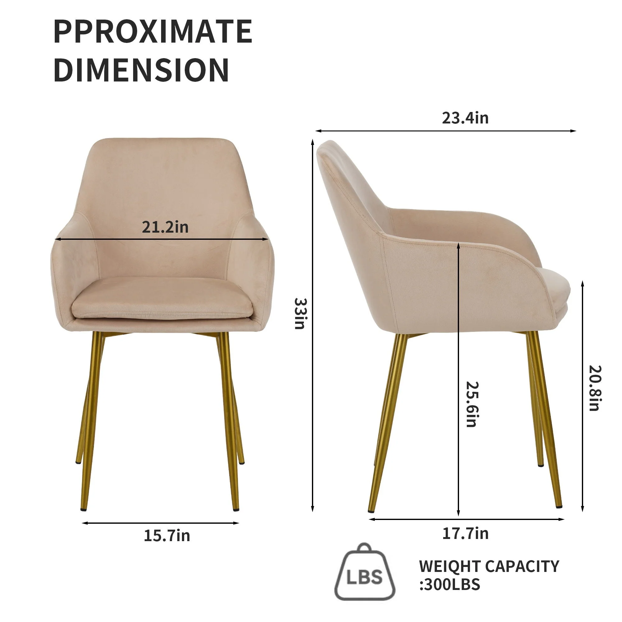 Dining Chair Set For Dining Rooms (Set of 2) - Beige - Image 3