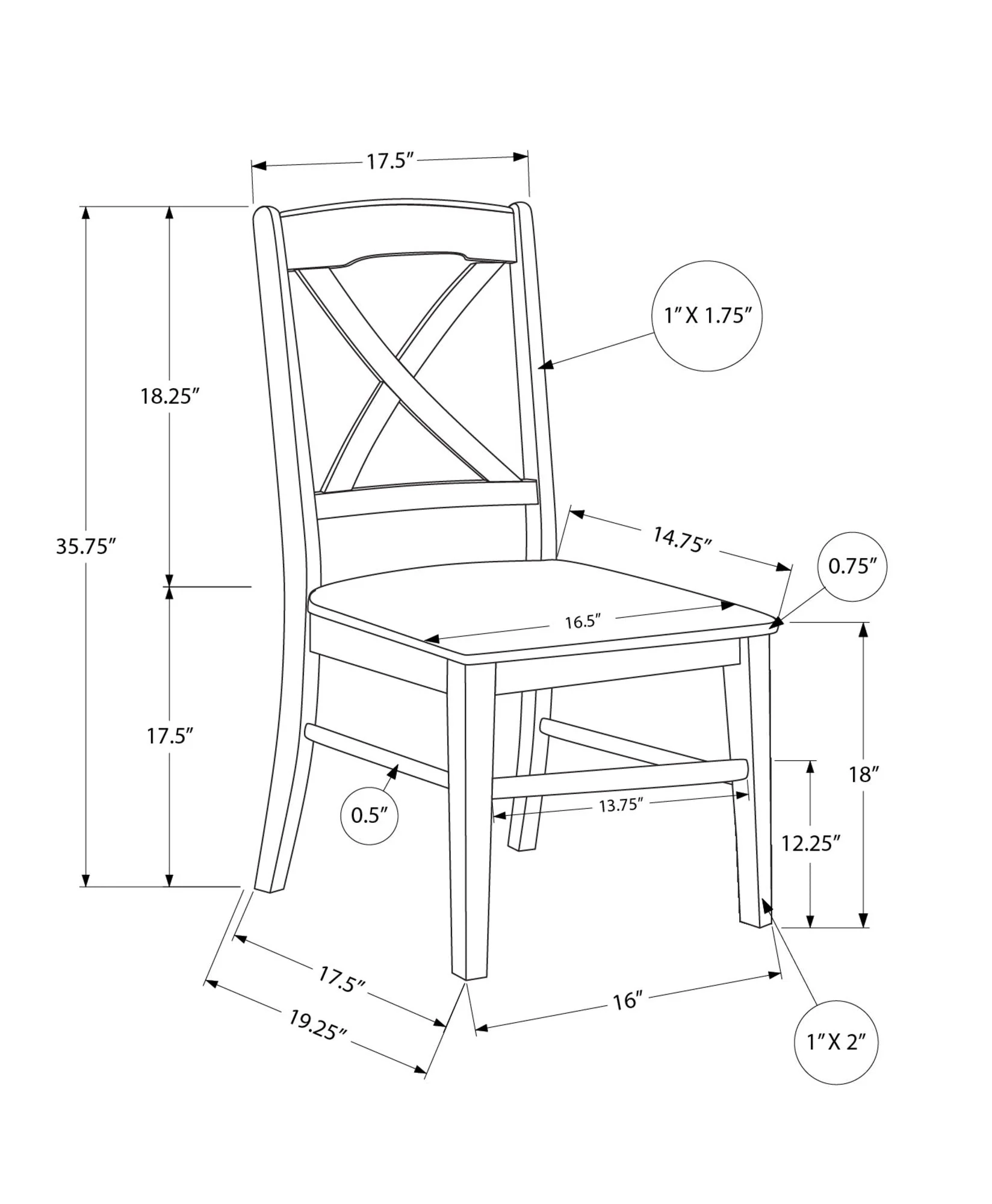 Dining Chair, Side, Dining Room, Transitional (Set of 2) - Image 6