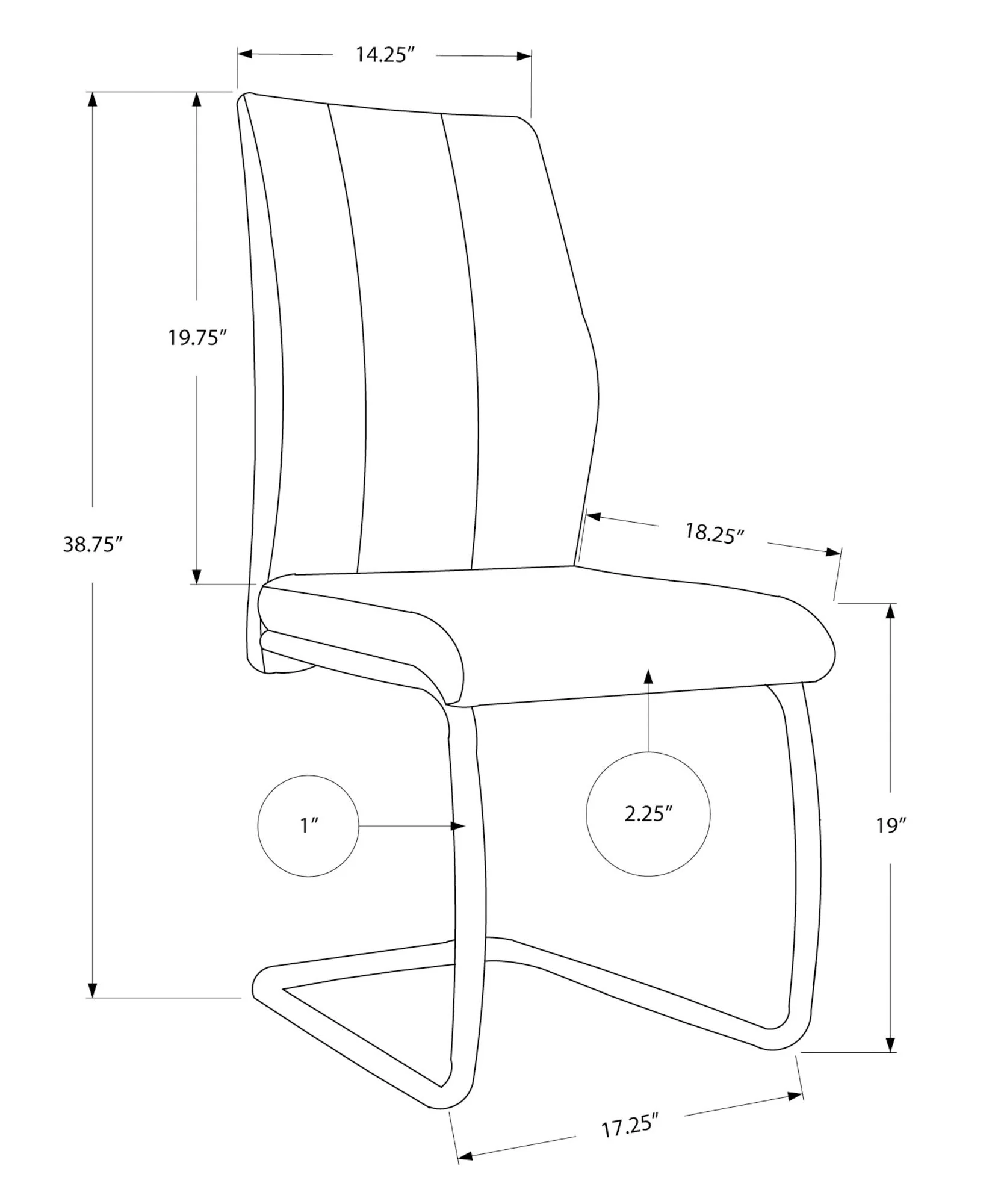 Dining Chair, Side Upholstered For Dining Room, Contemporary & Modern (Set of 2) - Image 15