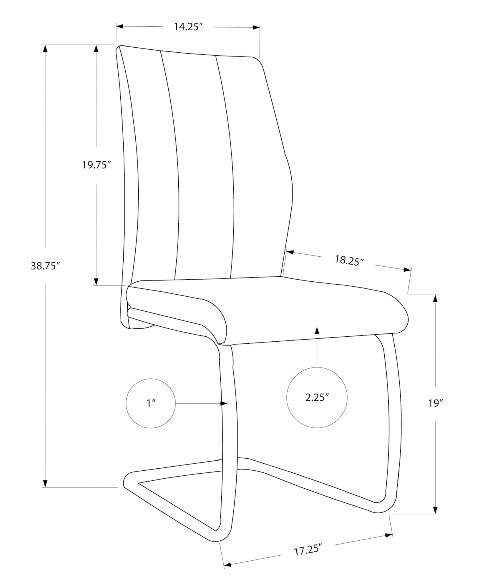 Dining Chair, Side, Upholstered For Dining Room, Contemporary & Modern (Set of 2) - Image 13