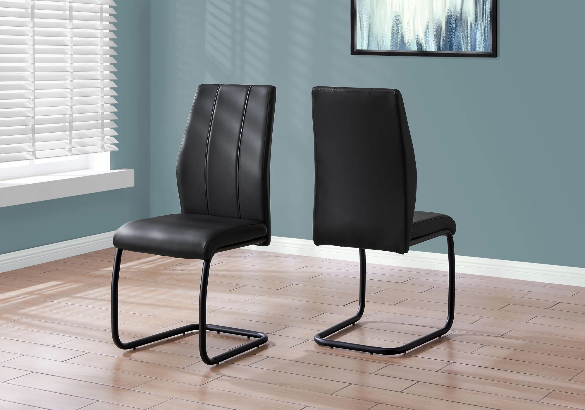 Dining Chair, Side, Upholstered For Dining Room, Contemporary & Modern (Set of 2) - Image 2