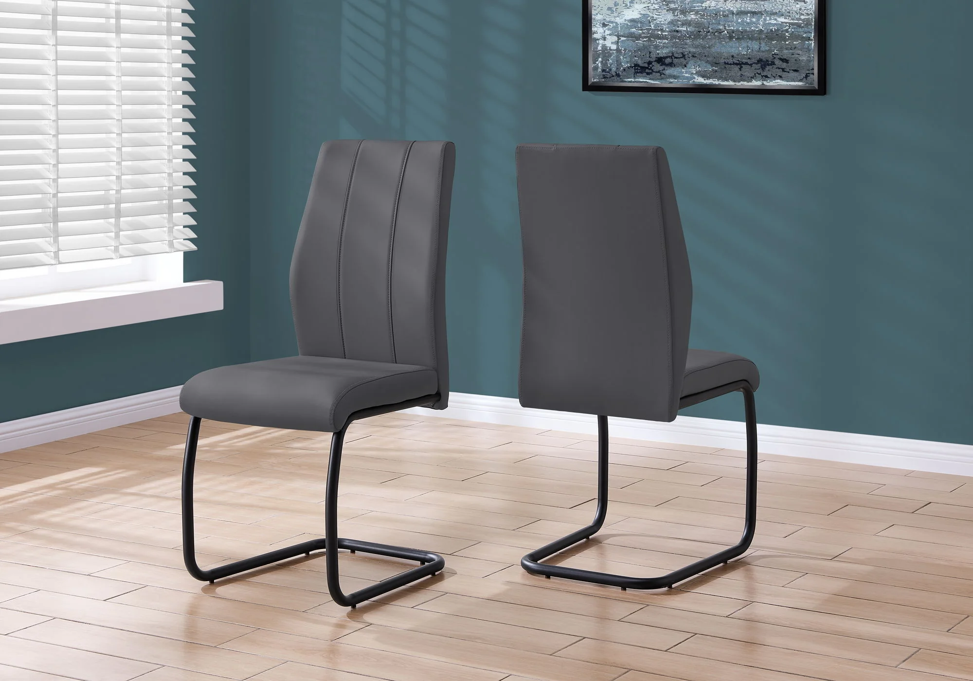 Dining Chair, Side, Upholstered For Dining Room, Contemporary & Modern (Set of 2) - Image 3
