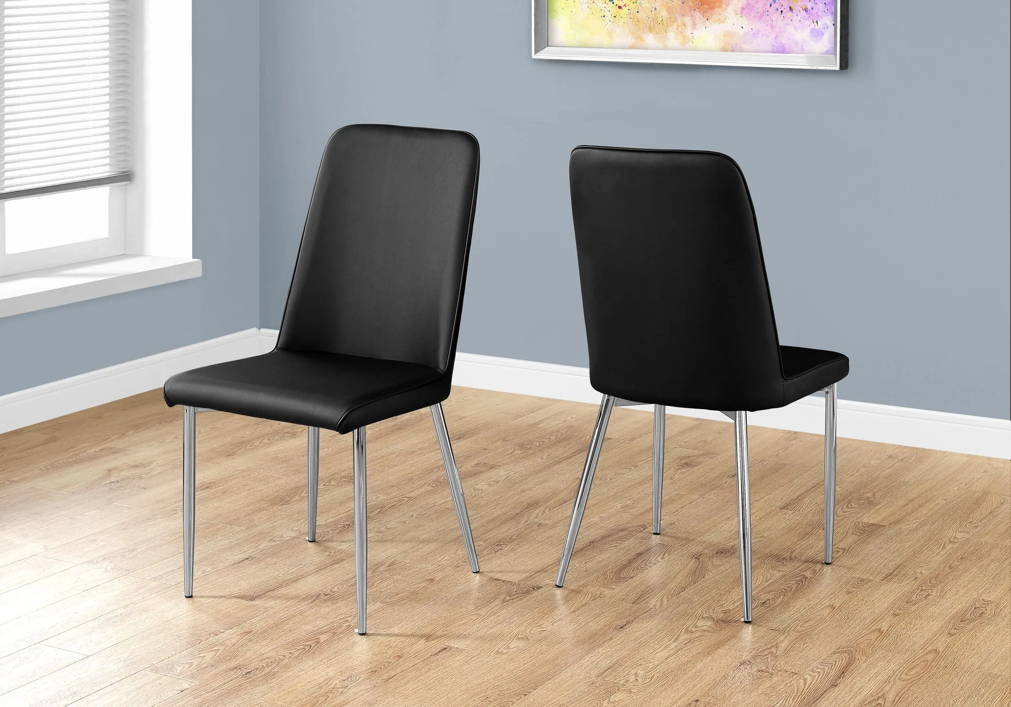 Dining Chair, Side, Upholstered For Dining Room, Contemporary (Set of 2) - Image 2