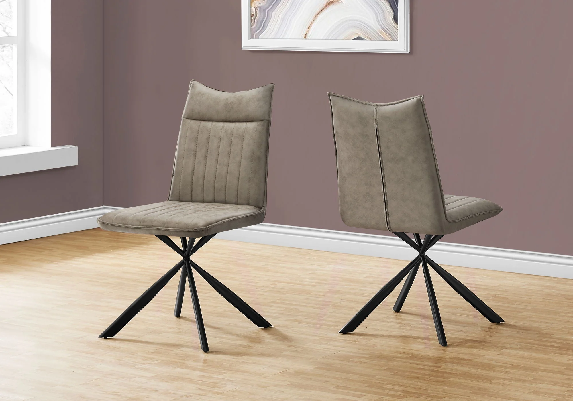 Dining Chair, Side, Upholstered For Dining Room, Modern - Image 3