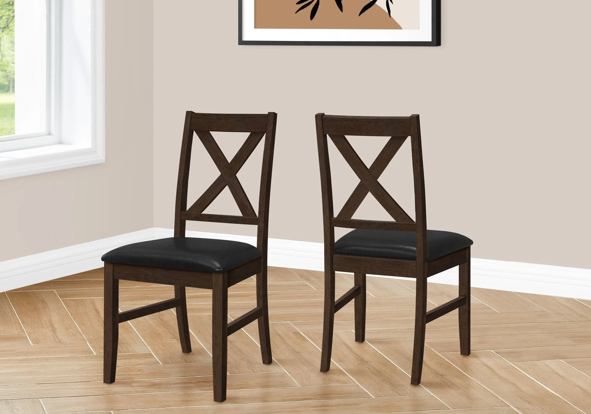 Dining Chair Side, Upholstered For Dining Room, Transitional (Set of 2) - Image 2