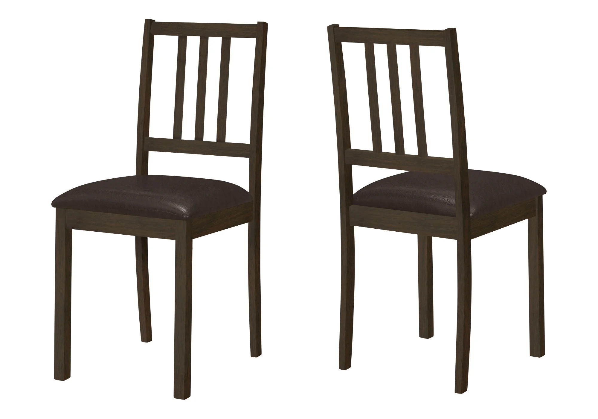 Dining Chair, Side, Upholstered For Dining Room, Transitional (Set of 2) - Brown - Image 3