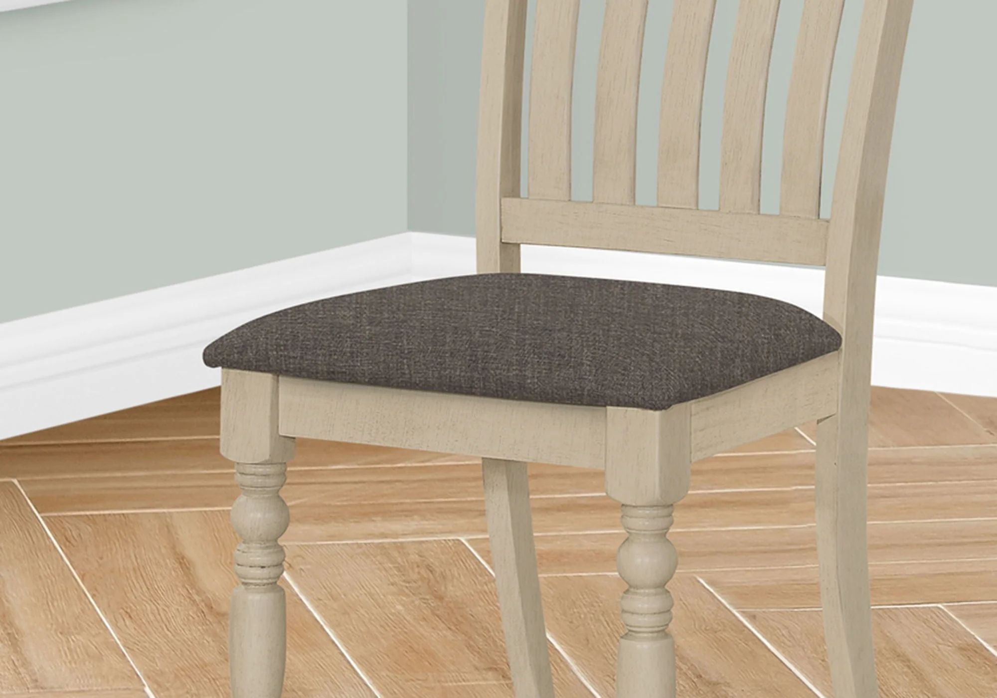 Dining Chair, Upholstered, Side, Transitional (Set of 2) - Gray - Image 4