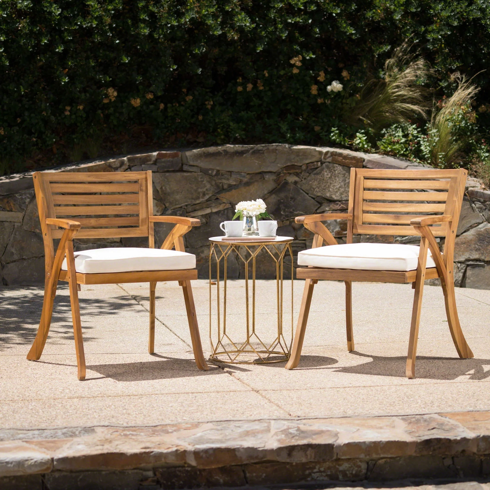 Dining Chair With Water Resistant Cushion - Teak - Image 3